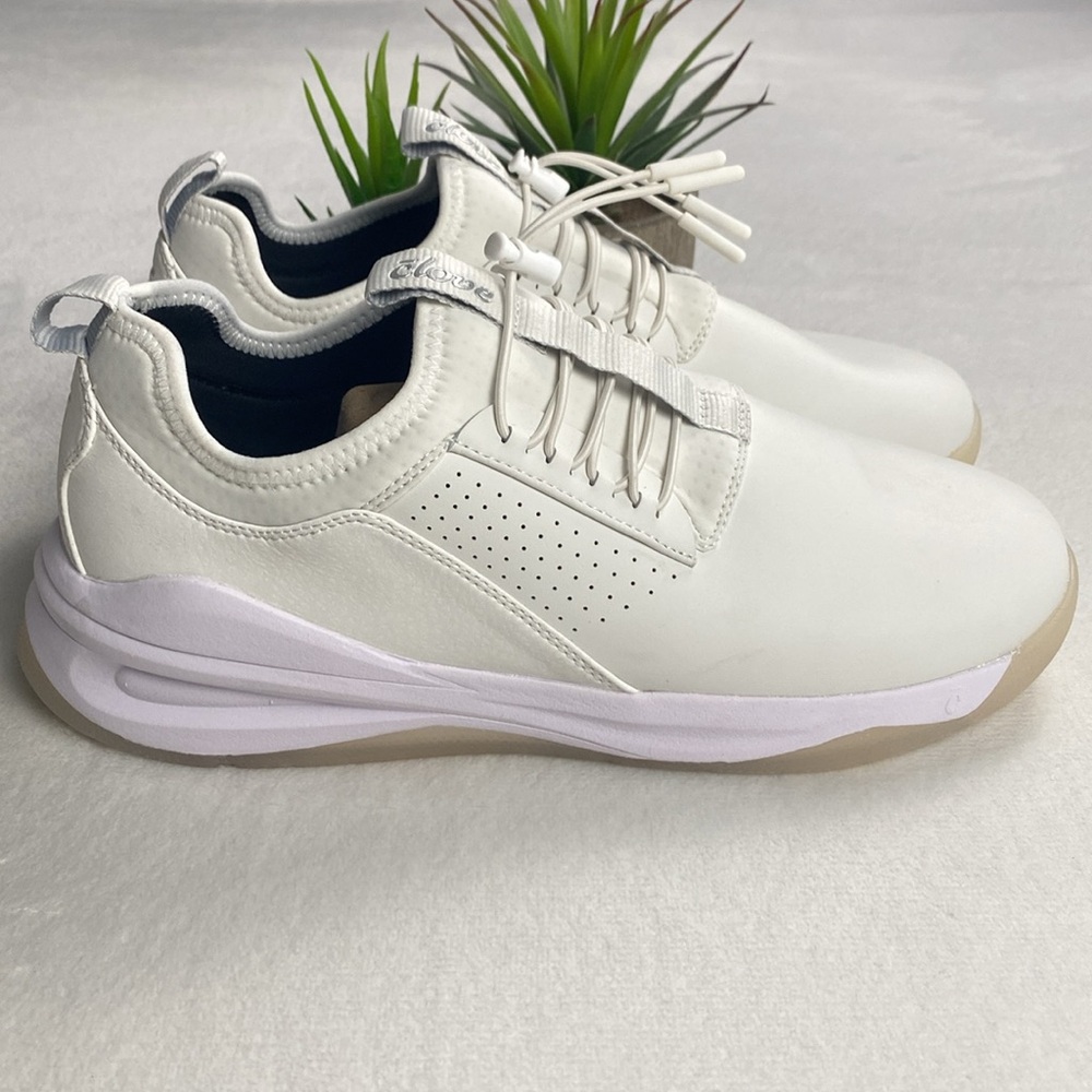 Clove The Classic Core Clarino Vegan Leather No Tie Sneakers | Brilliant White - Picture 6 of 16